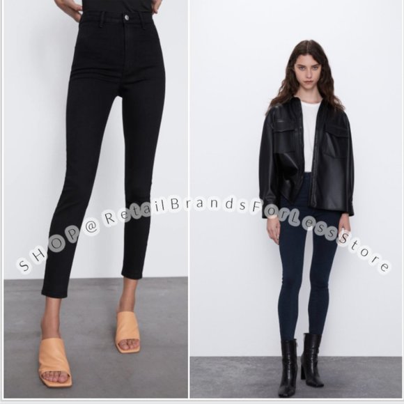 zara high rise super stretch jeggings